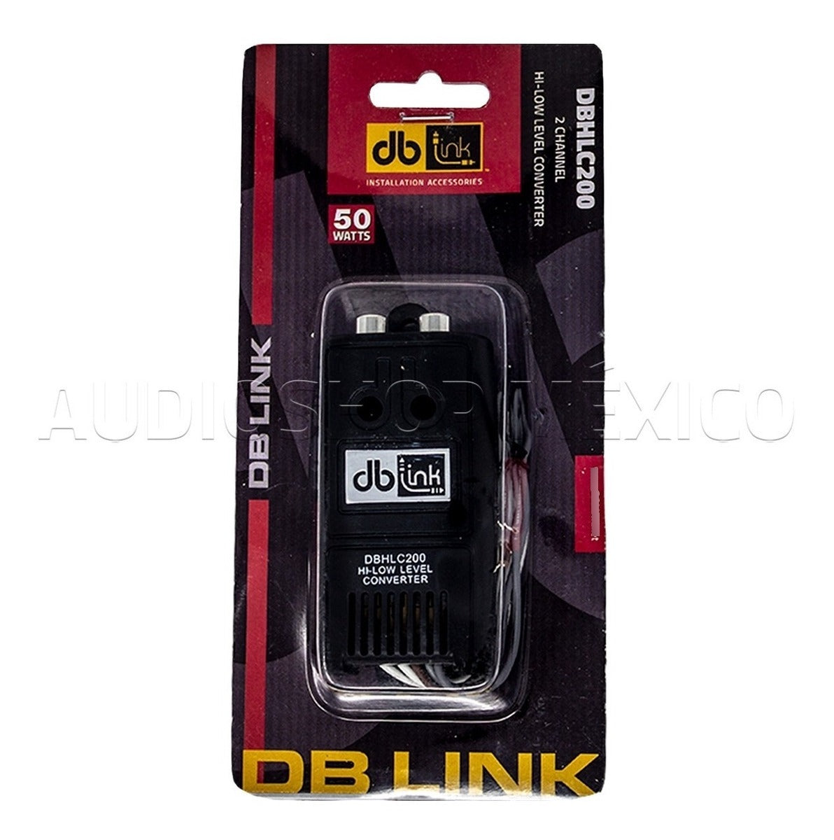 Convertidor de Nivel Alta-Baja DB Link DBHLC200 2 Canales 50 Watts Salidas Estéreo Ajustable