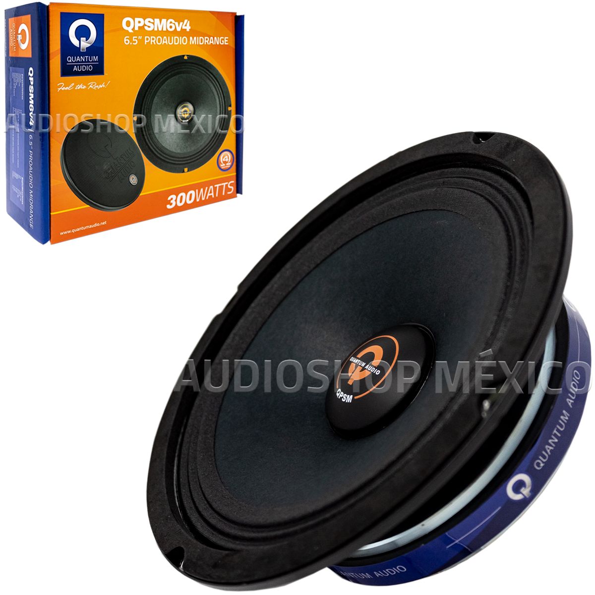 Medio Rango Quantum Audio QPSM6v4 300 Watts 6.5 Pulgadas 4 Ohms 175W RMS (Venta individual)