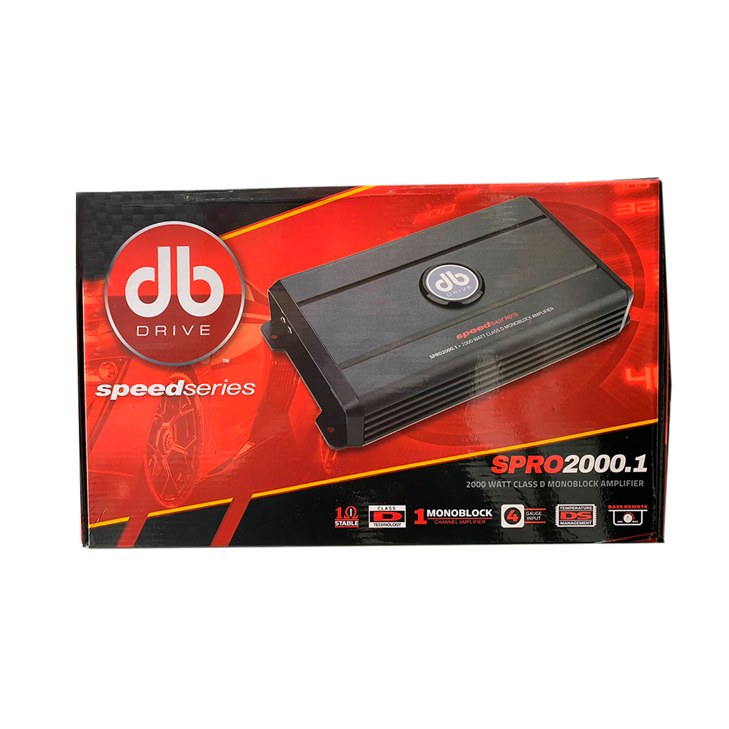 Amplificador Monoblock DB Drive SPRO2000.1 2000 Watts Clase D con Controlador de Bajos