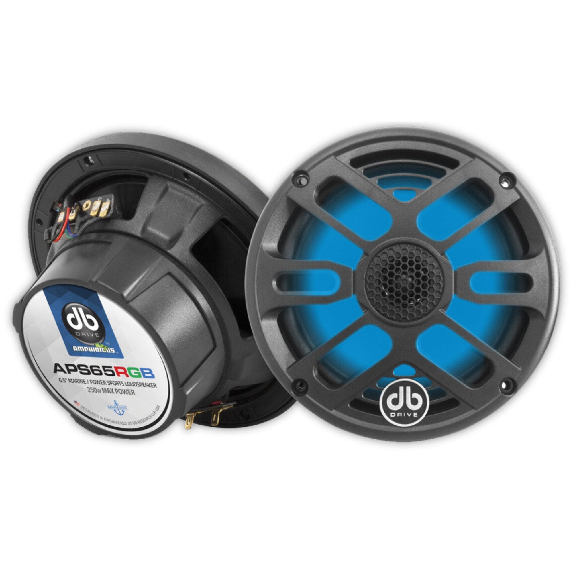 Bocinas Marinas DB Drive APS65RGB 250W 6.5 PLG