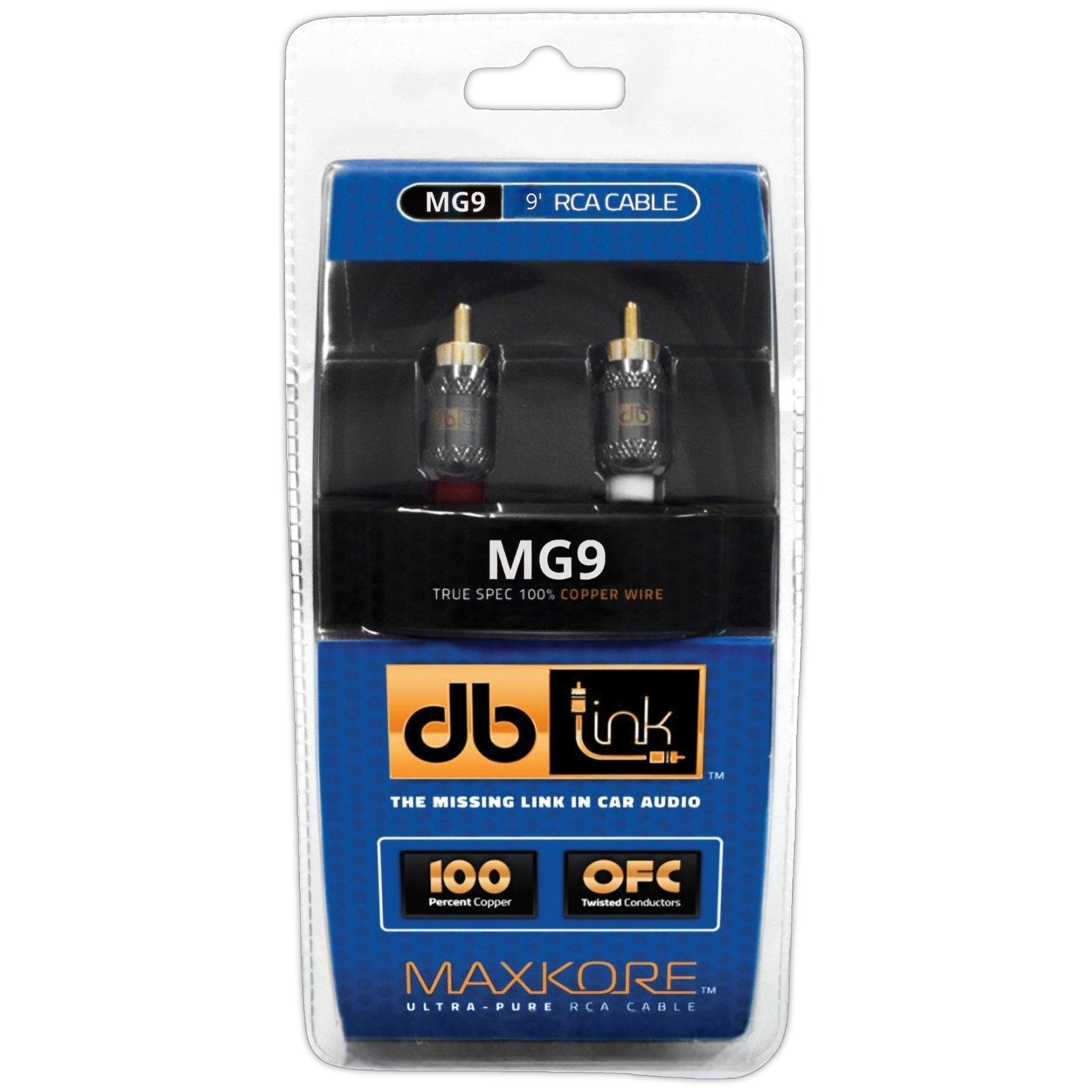 Cable RCA Blindaje Cuádruple DB Link MG9 9 pies 2.74 metros 100% Cobre Maxkore Series