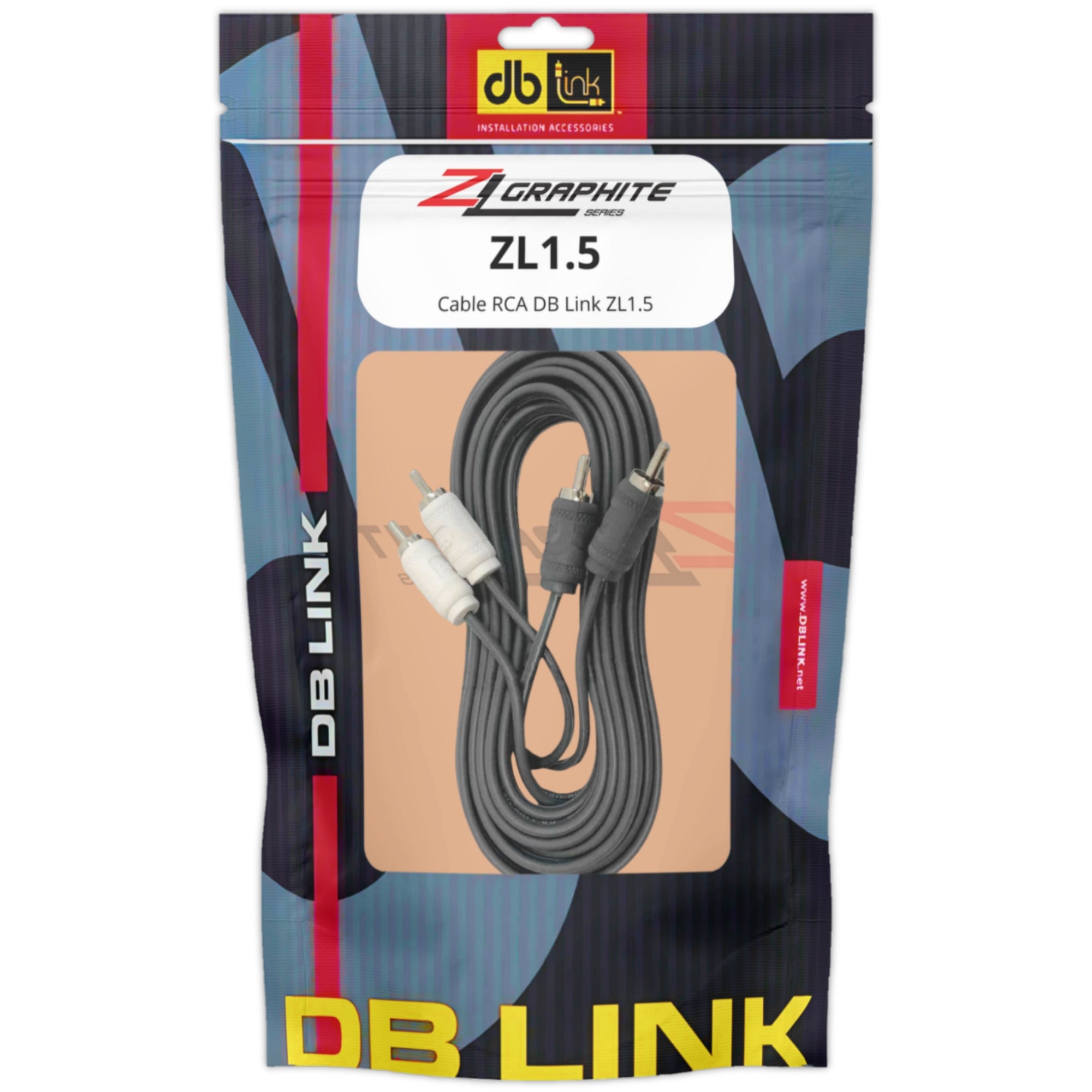 Cable RCA DB Link ZL1.5 1.5 pies 45.72 cm Blindado Libre de oxígeno ZL Graphite Series