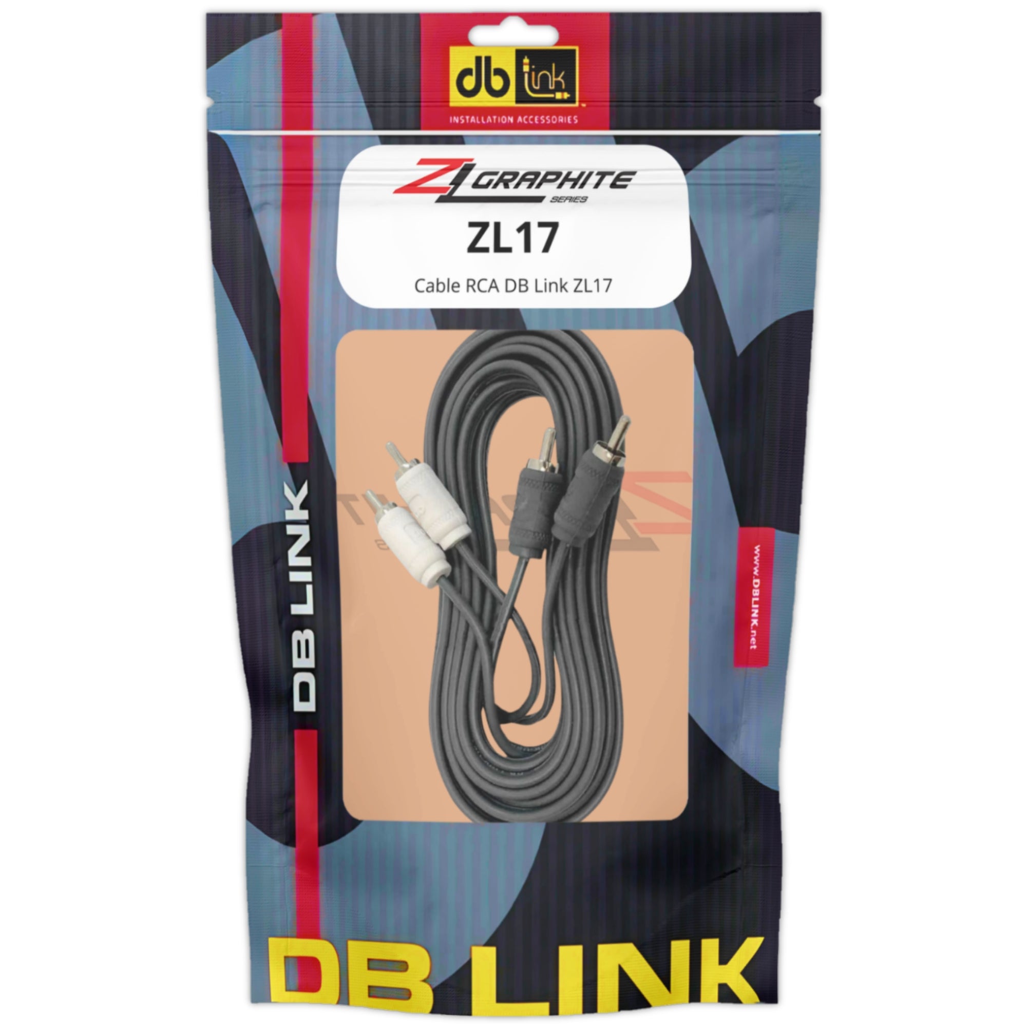 Cable RCA DB Link ZL17 17 pies 5.18 metros Blindado Libre de oxígeno ZL Graphite Series