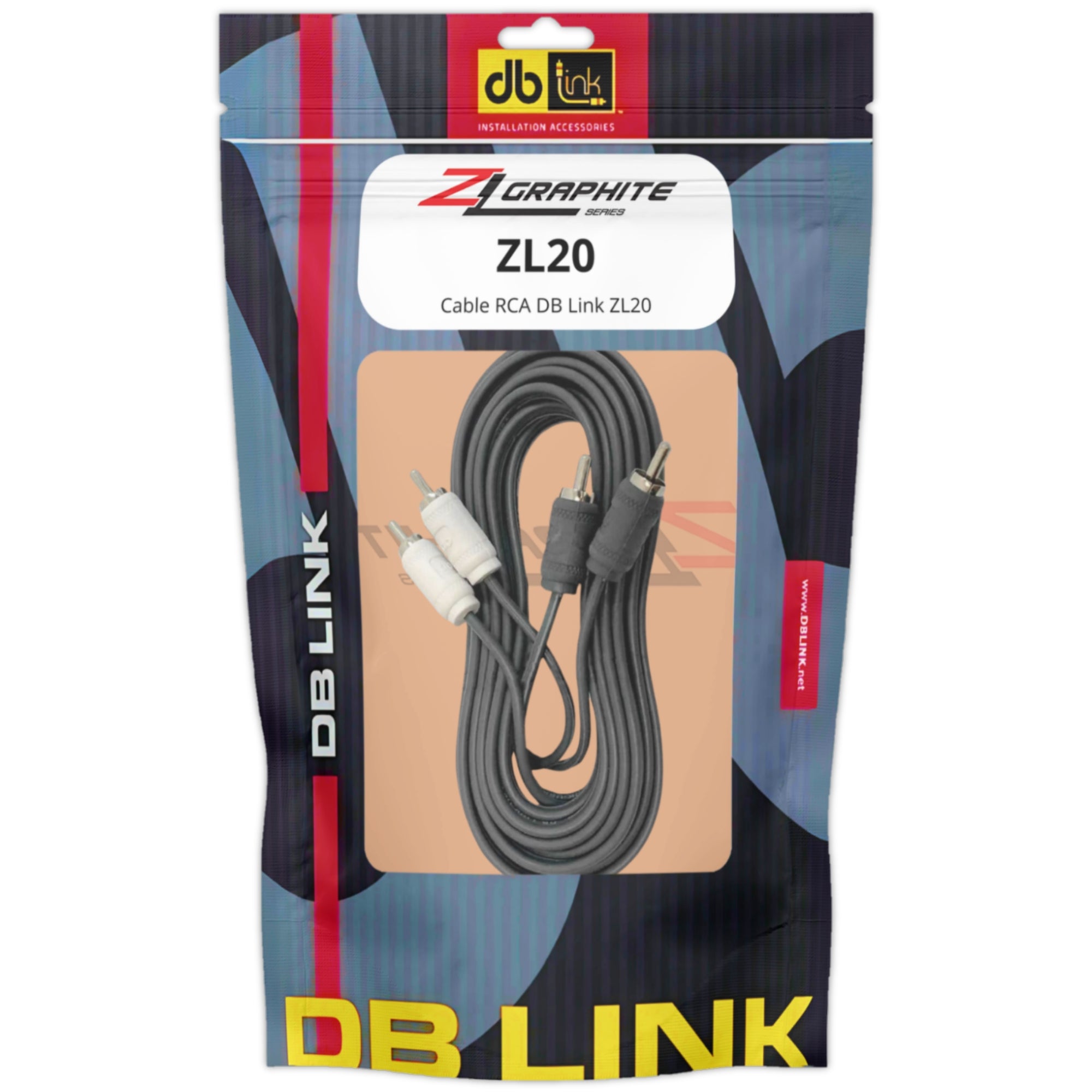 Cable RCA DB Link ZL20 20 pies 6 metros Blindado Libre de oxígeno ZL Graphite Series