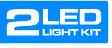 Faros de conducción Cuadrados RGB DB Link Lightning Solutions DBSM4D-K-RGB 1080 lúmenes 6000k 4 Pulgadas