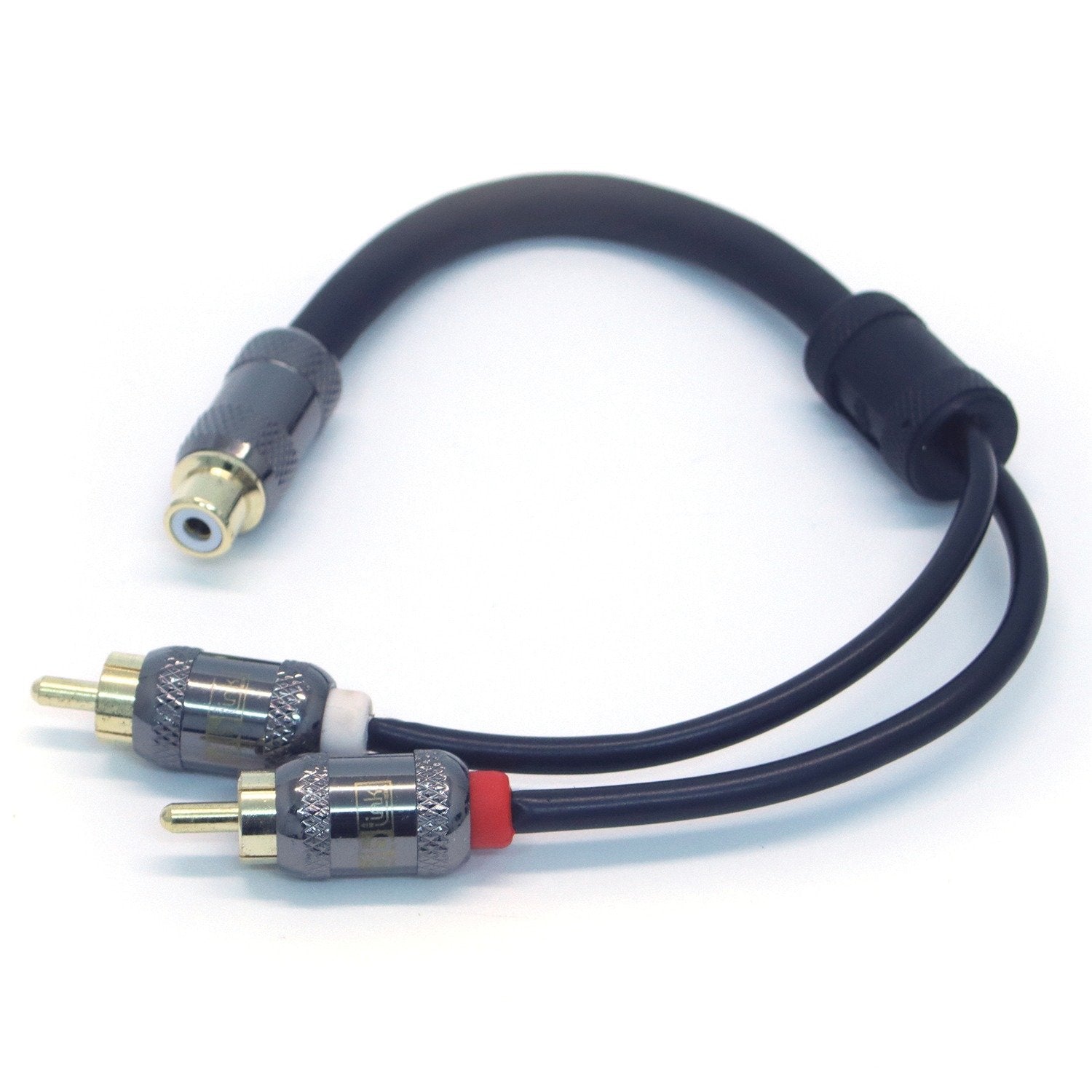 Cable RCA Blindaje Cuádruple DB Link MGY2M 1 Hembra a 2 Macho Tipo Y 100% Cobre Maxkore Series