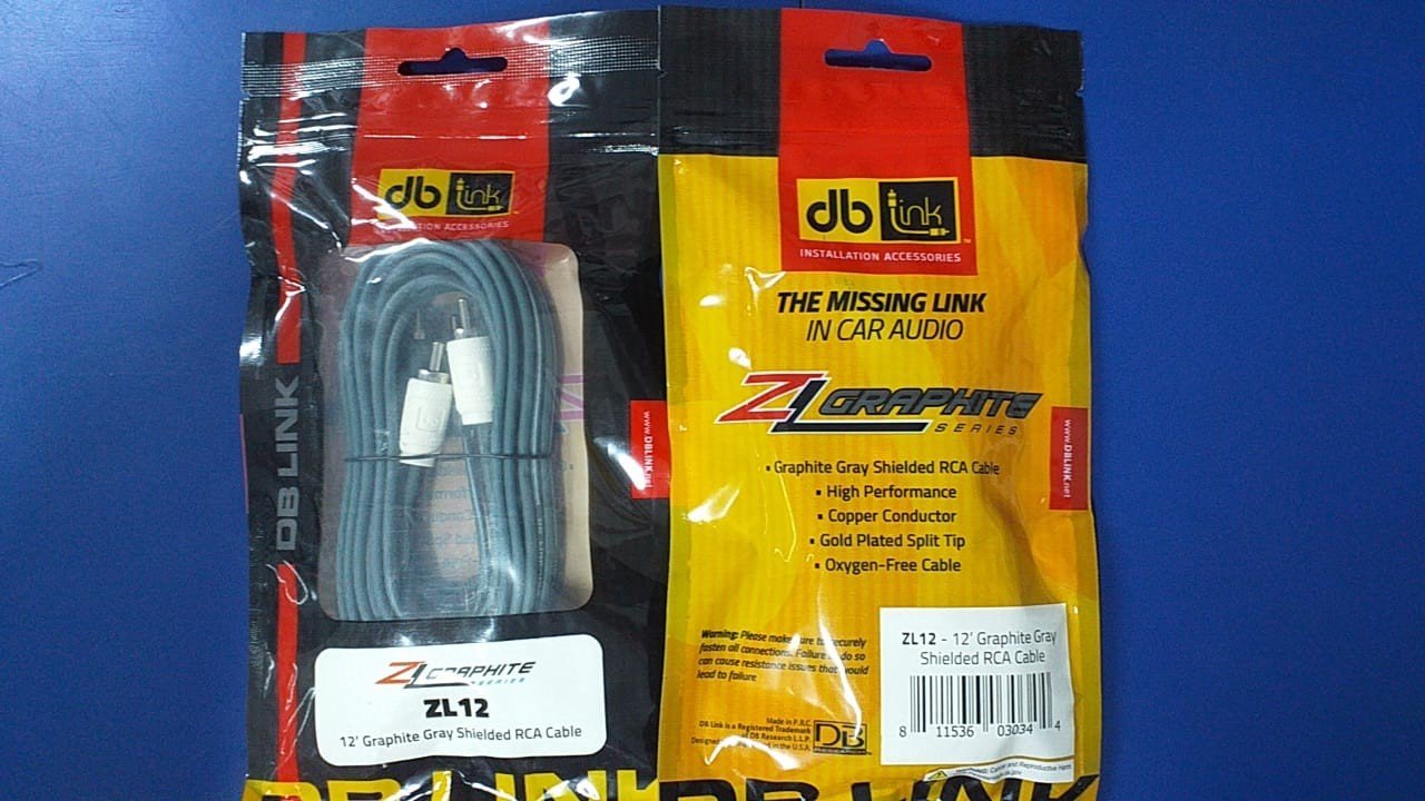 Cable RCA DB Link ZL12 12 pies 3.66 metros Blindado Libre de oxígeno ZL Graphite Series