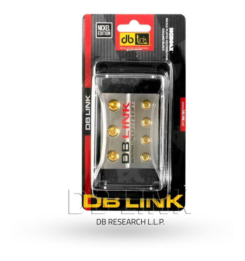 Bloque de Distribución Niquelado DB Link NGB04X Entradas Calibre 0 y 2, 4 Salidas Calibre 4 Resistente al calor