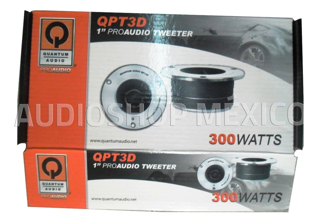 Tweeters de Aluminio Quantum Audio QPT3D 300 Watts 3.93 Pulgadas 150 Watts RMS Alto Rendimiento