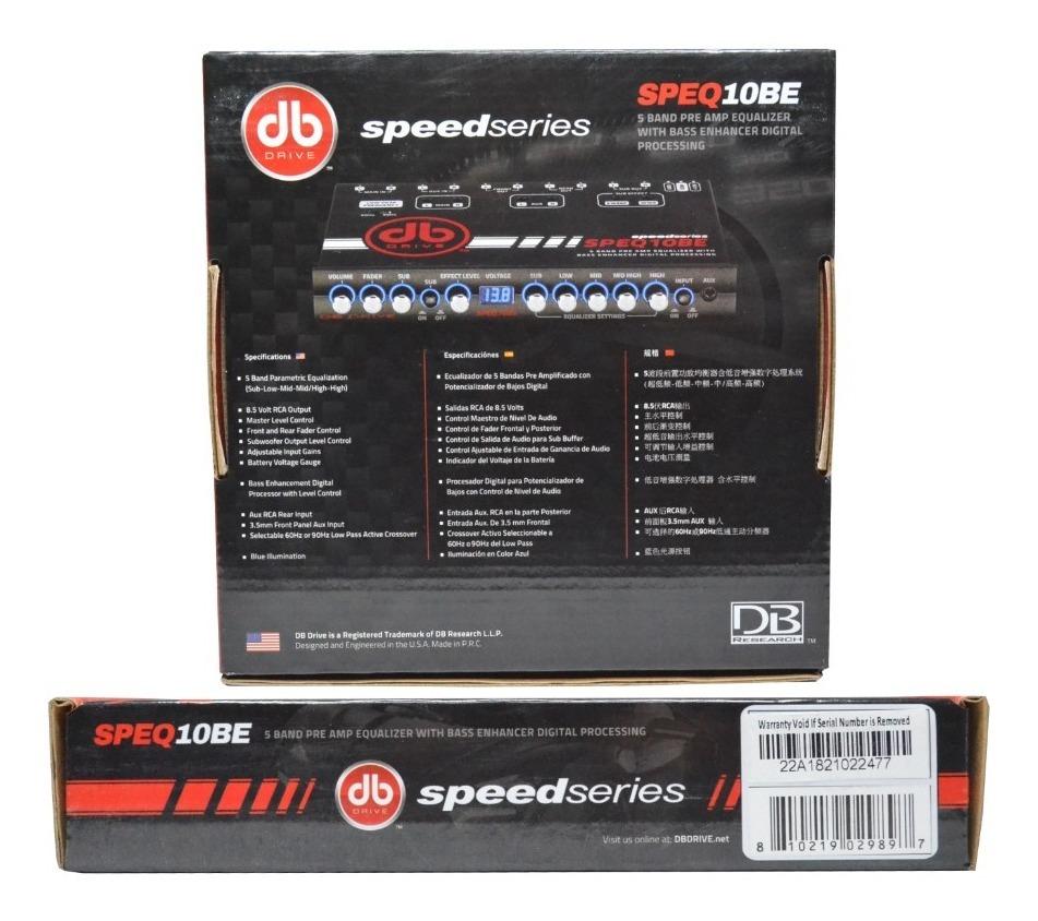 Ecualizador Con Restaurador de Bajos DB Drive SPEQ10BE 5 Bandas Speed Series