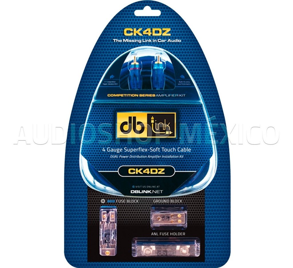 Kit de Instalación Deluxe DB Link CK4DZ Calibre 4 RCA Competition Series con Distribuidor