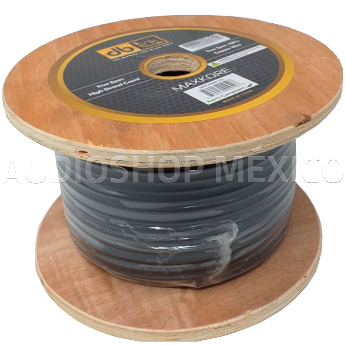 Rollo de Cable Profesional Calibre 8 DB Link MKPW8BK100 100 pies 100% Cobre AWG Color Negro