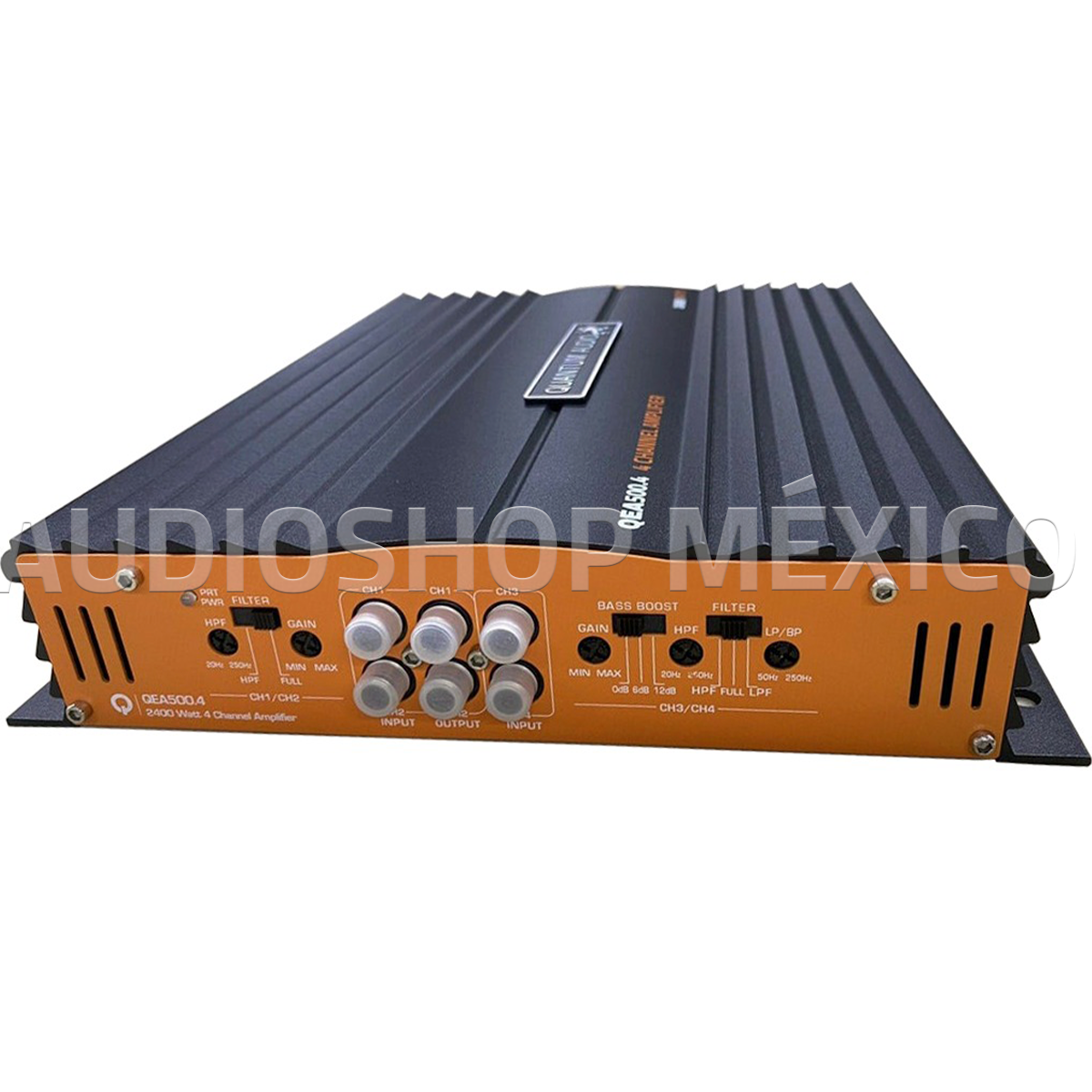 Amplificador Full Range 4 Canales Quantum QEA500.4 2400 Watts Clase AB