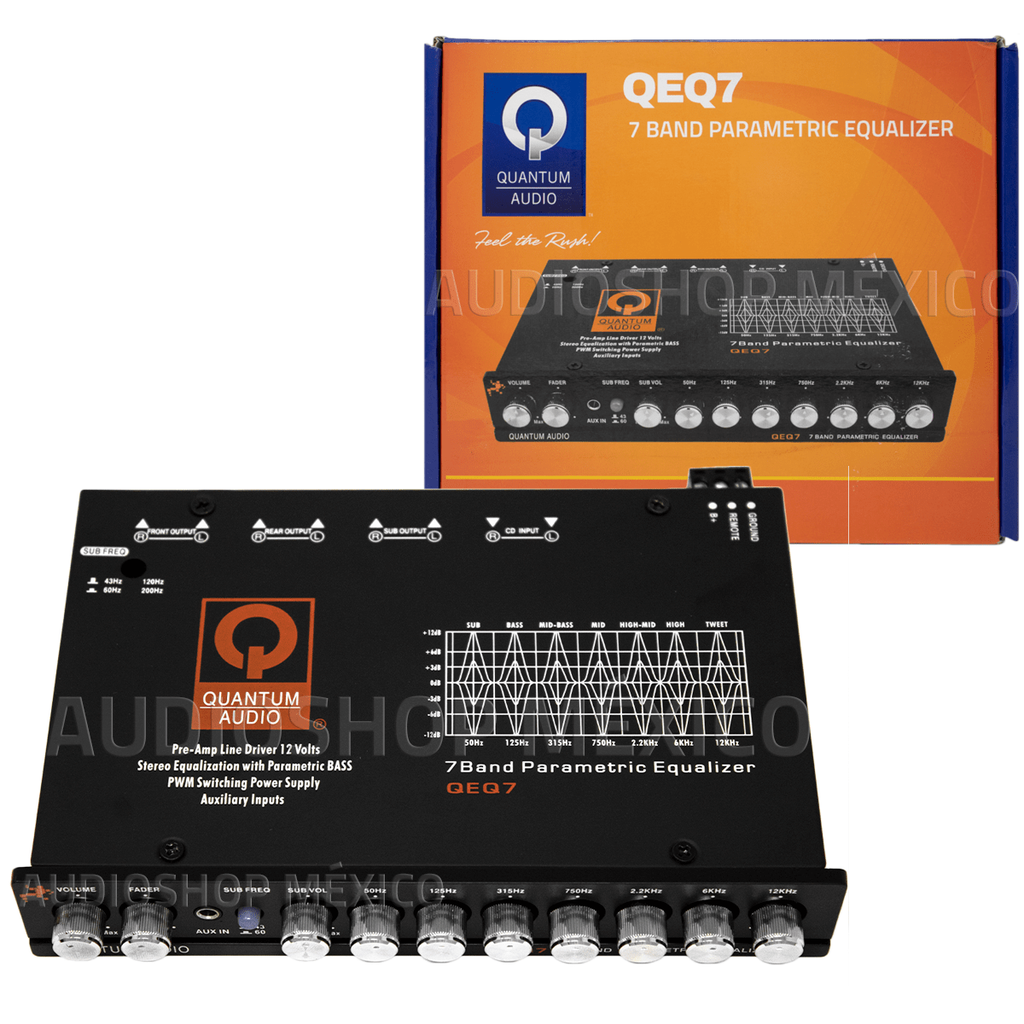 Ecualizador Paramétrico 7 Bandas Quantum Audio QEQ7 7 Volts Max