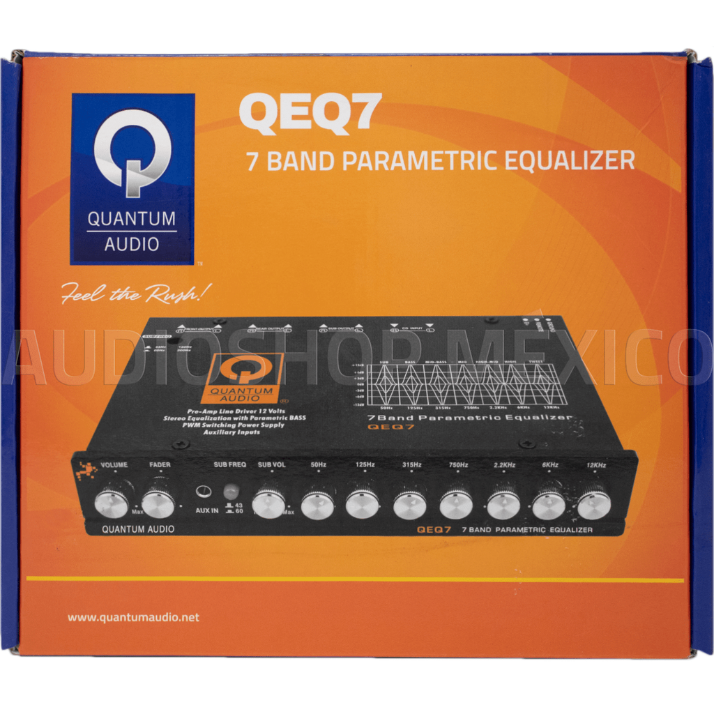 Ecualizador Paramétrico 7 Bandas Quantum Audio QEQ7 7 Volts Max
