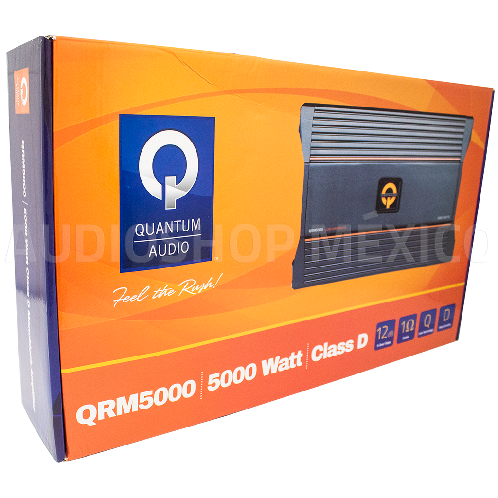 Amplificador Monoblock Quantum Audio QRM5000.1 5000 Watts Clase D 1 Ohm con control de bajos
