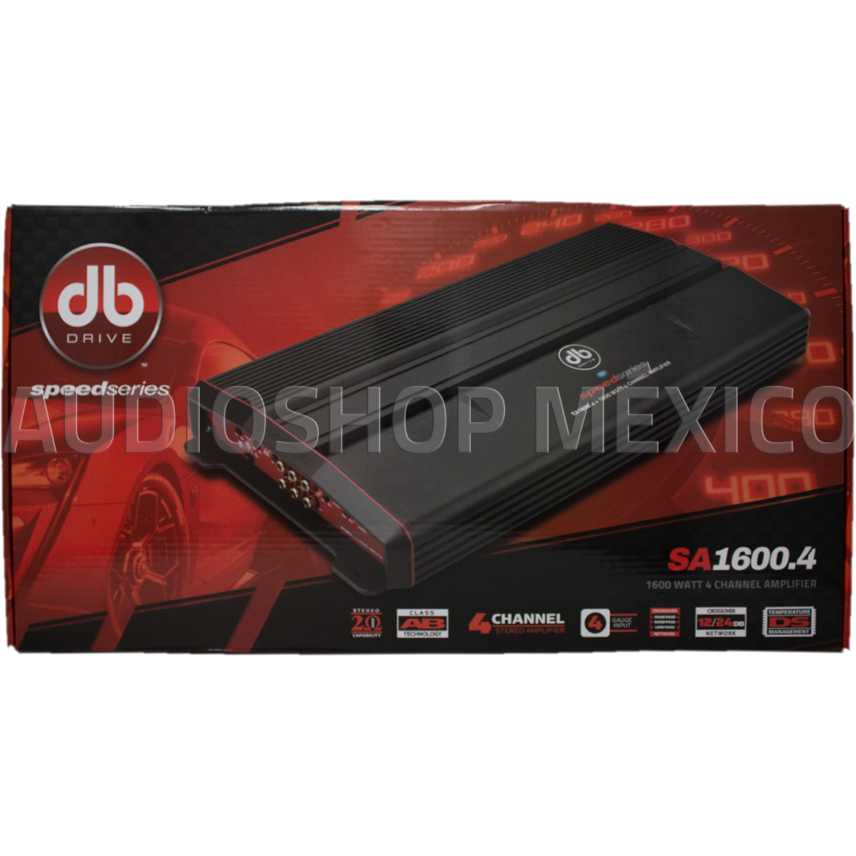 Amplificador 4 Canales DB Drive SA1600.4 1600 Watts Clase AB 2 Ohms Speed Series