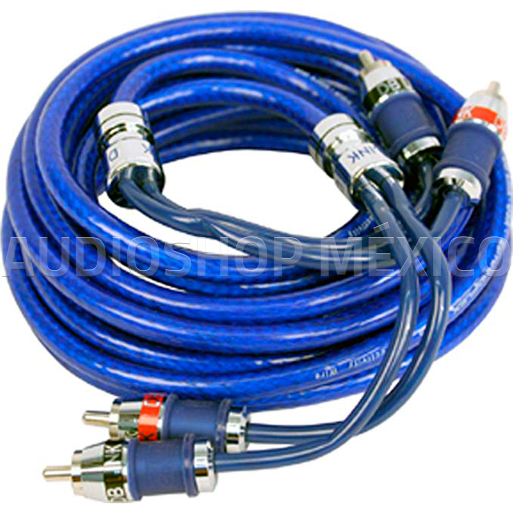 Cable RCA Ultraflexible DB Link SF6 6 pies 1.82 metros con blindaje de nylon de fibra de vidrio niquelada