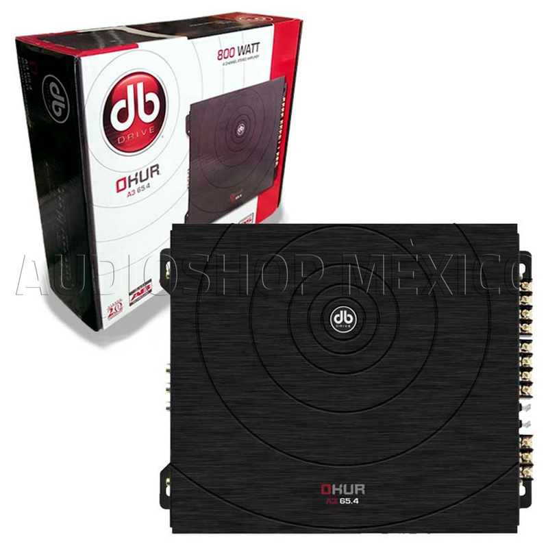 Amplificador 4 Canales DB Drive A3 65.4 800 Watts Clase AB 2 Ohms Okur Series