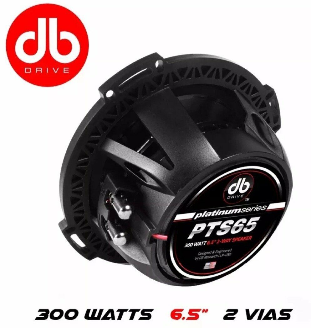 Bocinas DB Drive PTS65 300 Watts 6.5 Pulgadas 4 Ohms 100 Watts RMS 2 Vías Platinum Series