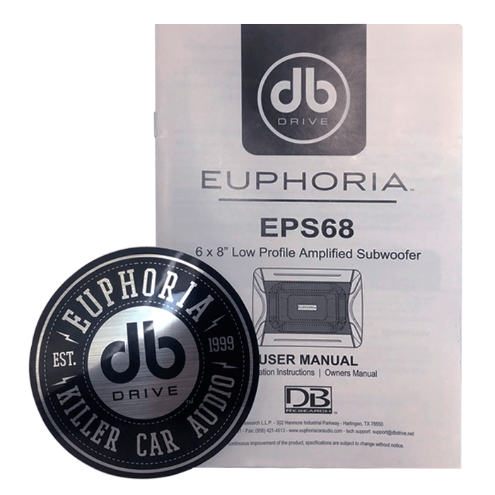 Subwoofer Amplificado Euphoria Audio EPS68 500 Watts 6x8 Pulgadas 4 Ohms con Control Remoto