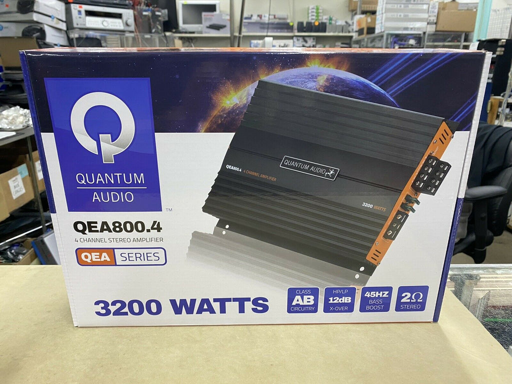 Amplificador Full Range 4 Canales Quantum QEA800.4 3200 Watts Clase AB 2 Ohms QEA Series