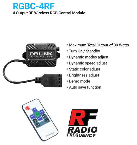Adaptador de Luz Inalámbrico para RGB DB Link RGBC-4RF Incluye Control remoto